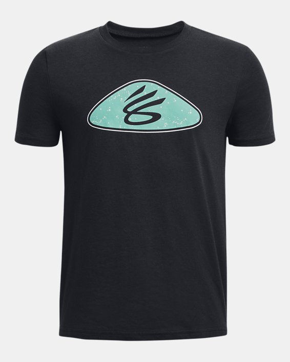 Boys' Curry Logo Short Sleeve in Black image number 0